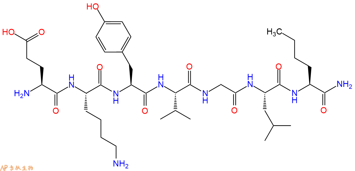专肽生物产品H2N-Glu-Lys-Tyr-Val-Gly-Leu-Nle-CONH2