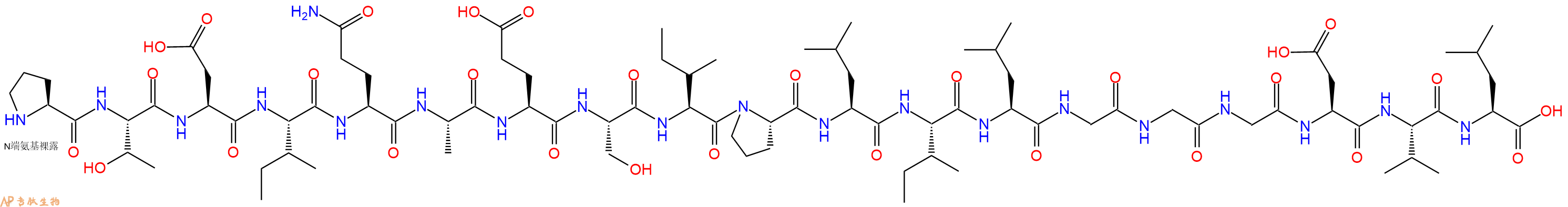 专肽生物产品H2N-Pro-Thr-Asp-Ile-Gln-Ala-Glu-Ser-Ile-Pro-Leu-Ile-Leu-Gly-Gly-Gly-Asp-Val-Leu-OH