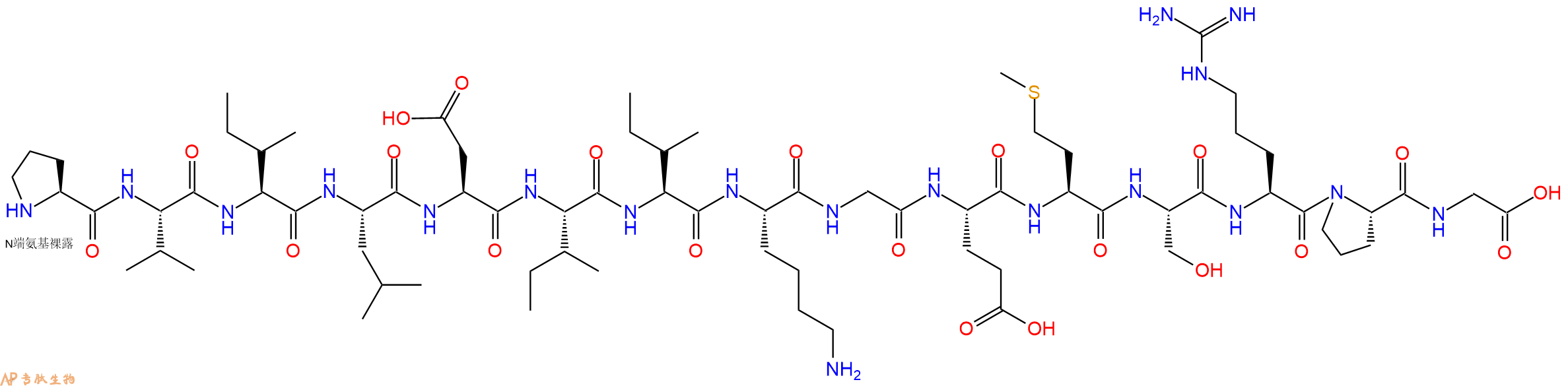 专肽生物产品H2N-Pro-Val-Ile-Leu-Asp-Ile-Ile-Lys-Gly-Glu-Met-Ser-Arg-Pro-Gly-OH