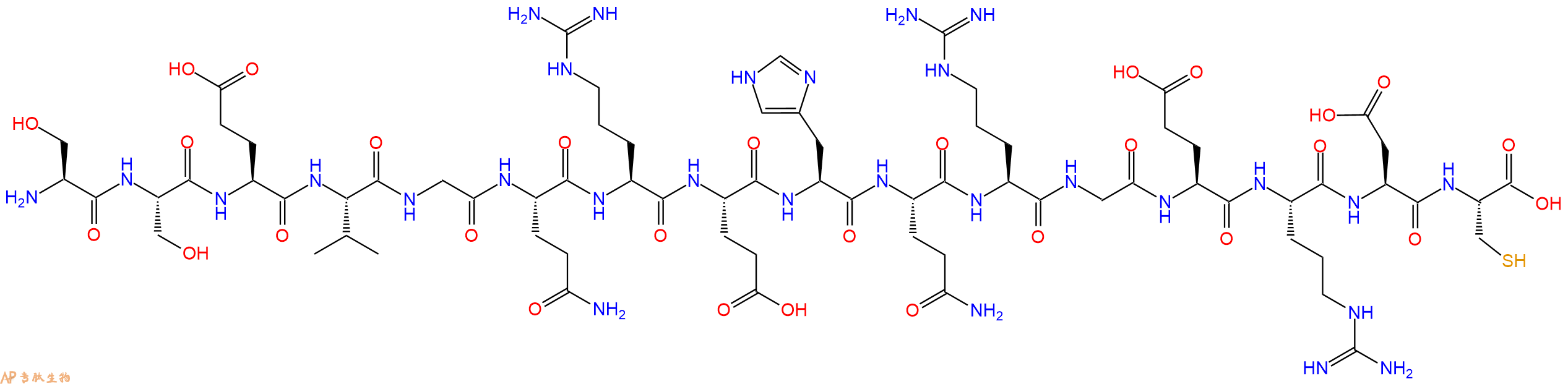 专肽生物产品H2N-Ser-Ser-Glu-Val-Gly-Gln-Arg-Glu-His-Gln-Arg-Gly-Glu-Arg-Asp-Cys-OH