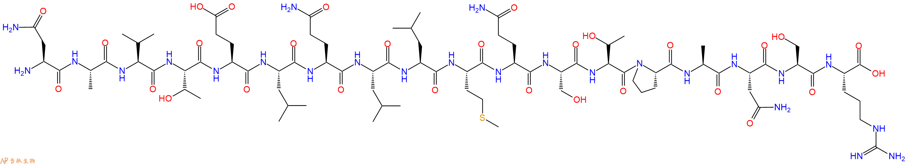 专肽生物产品H2N-Asn-Ala-Val-Thr-Glu-Leu-Gln-Leu-Leu-Met-Gln-Ser-Thr-Pro-Ala-Asn-Ser-Arg-OH