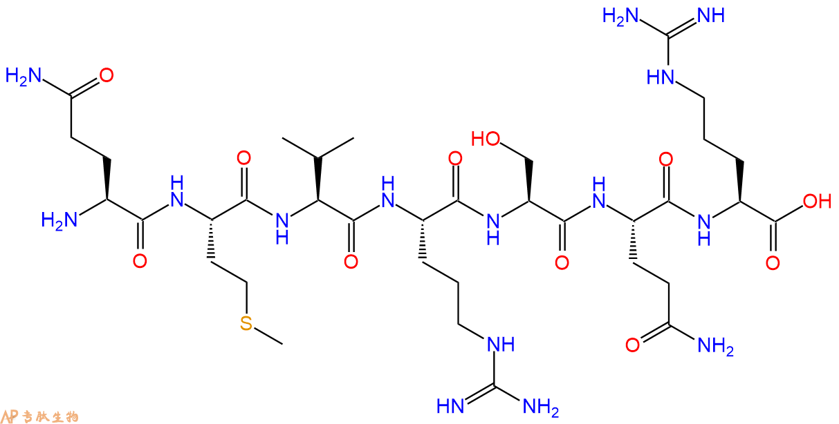 专肽生物产品H2N-Gln-Met-Val-Arg-Ser-Gln-Arg-OH