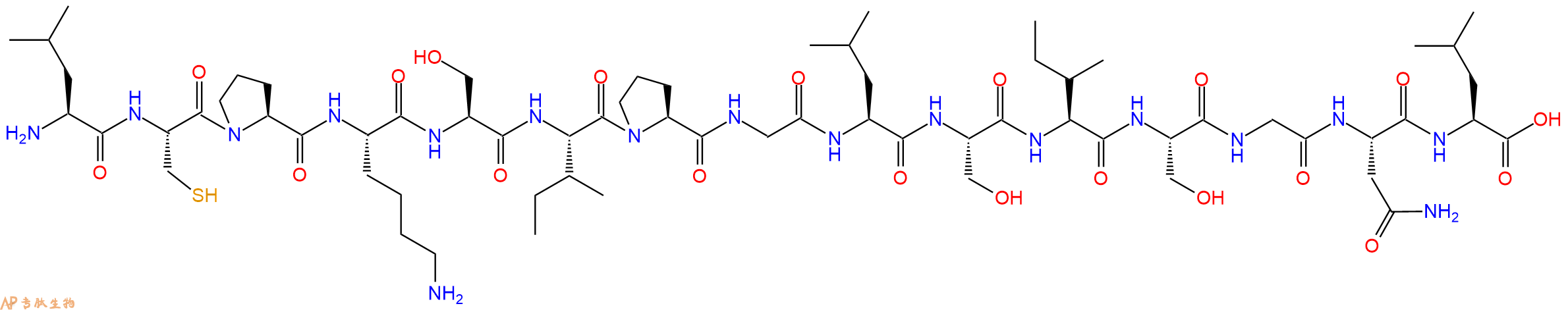 专肽生物产品H2N-Leu-Cys-Pro-Lys-Ser-Ile-Pro-Gly-Leu-Ser-Ile-Ser-Gly-Asn-Leu-OH