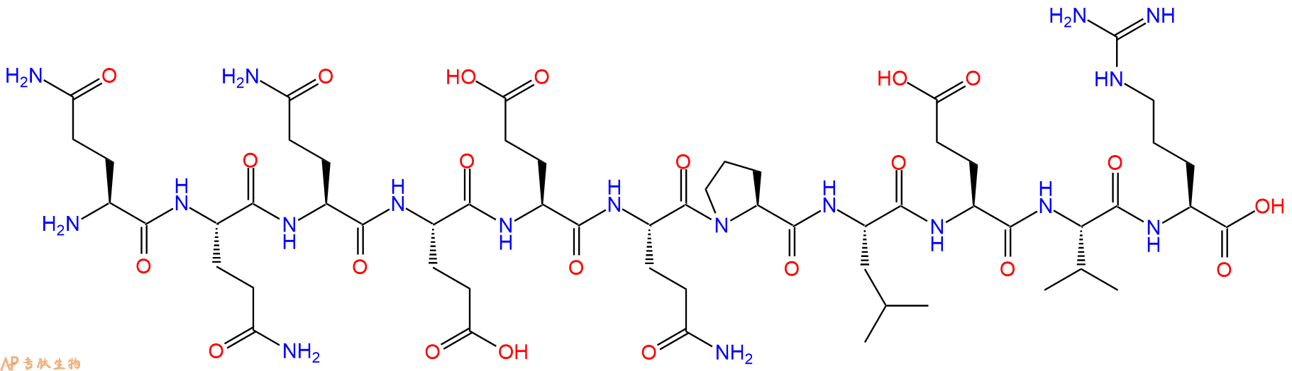 专肽生物产品H2N-Gln-Gln-Gln-Glu-Glu-Gln-Pro-Leu-Glu-Val-Arg-OH