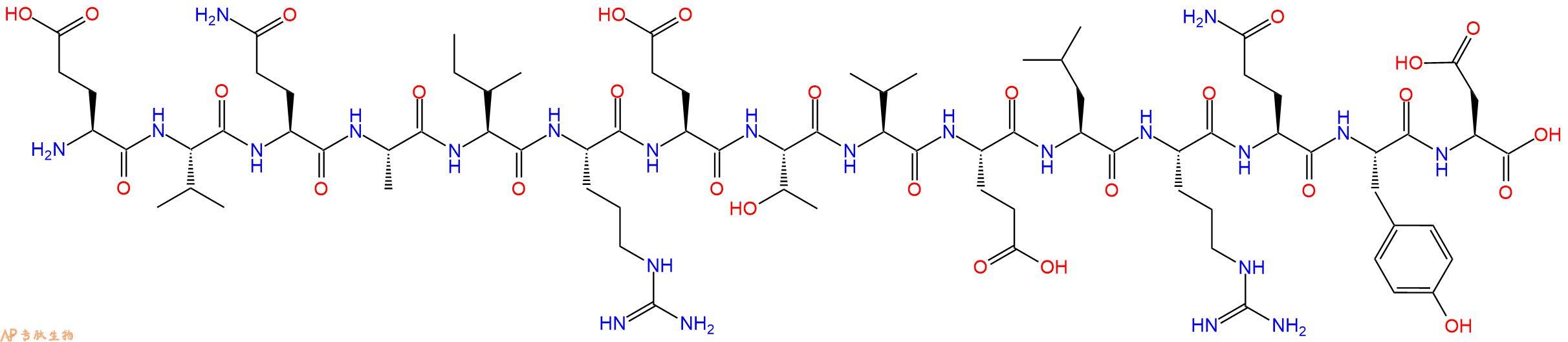 专肽生物产品H2N-Glu-Val-Gln-Ala-Ile-Arg-Glu-Thr-Val-Glu-Leu-Arg-Gln-Tyr-Asp-OH