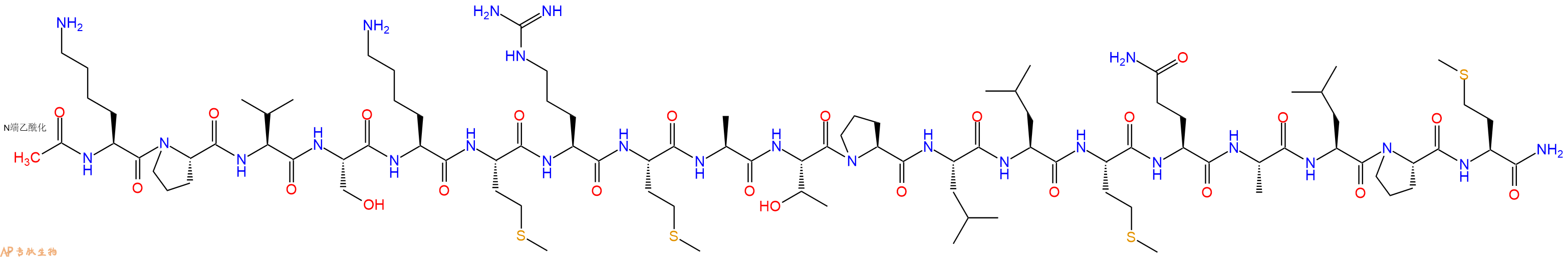 专肽生物产品Ac-Lys-Pro-Val-Ser-Lys-Met-Arg-Met-Ala-Thr-Pro-Leu-Leu-Met-Gln-Ala-Leu-Pro-Met-CONH2