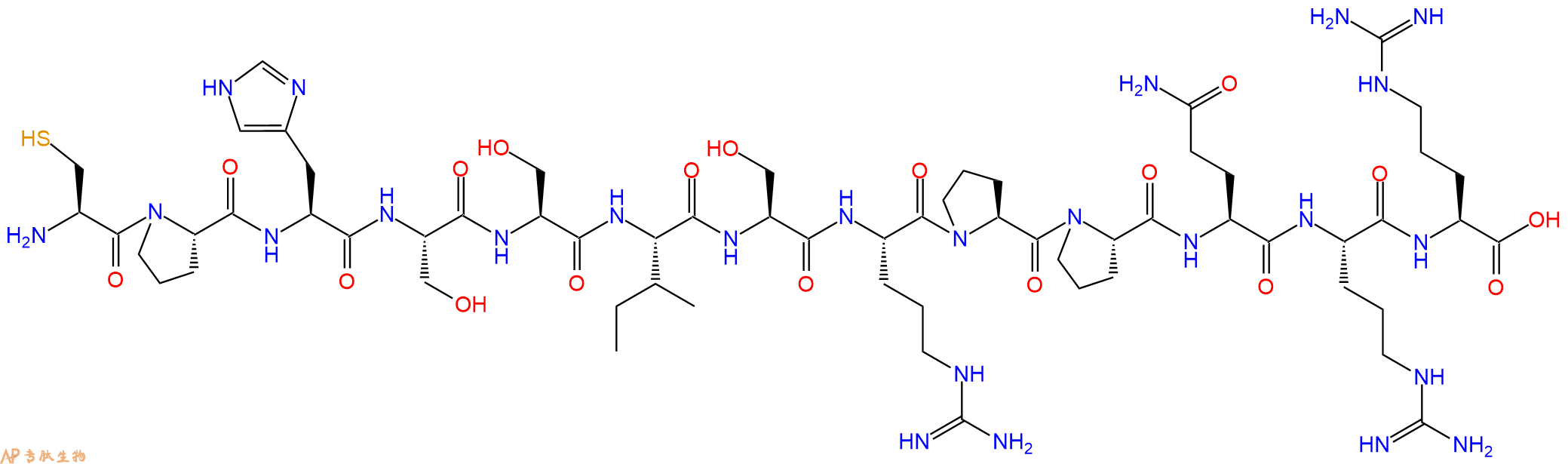 专肽生物产品H2N-Cys-Pro-His-Ser-Ser-Ile-Ser-Arg-Pro-Pro-Gln-Arg-Arg-OH