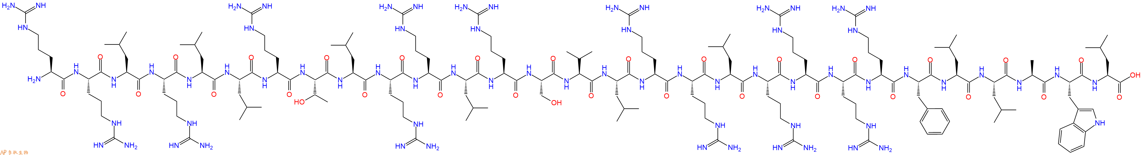专肽生物产品H2N-Arg-Arg-Leu-Arg-Leu-Leu-Arg-Thr-Leu-Arg-Arg-Leu-Arg-Ser-Val-Leu-Arg-Arg-Leu-Arg-Arg-Arg-Arg-Phe-Leu-Leu-Ala-Trp-Leu-OH