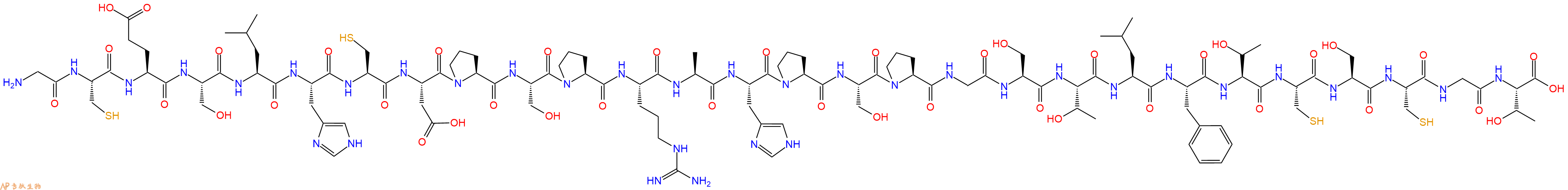 专肽生物产品H2N-Gly-Cys-Glu-Ser-Leu-His-Cys-Asp-Pro-Ser-Pro-Arg-Ala-His-Pro-Ser-Pro-Gly-Ser-Thr-Leu-Phe-Thr-Cys-Ser-Cys-Gly-Thr-OH