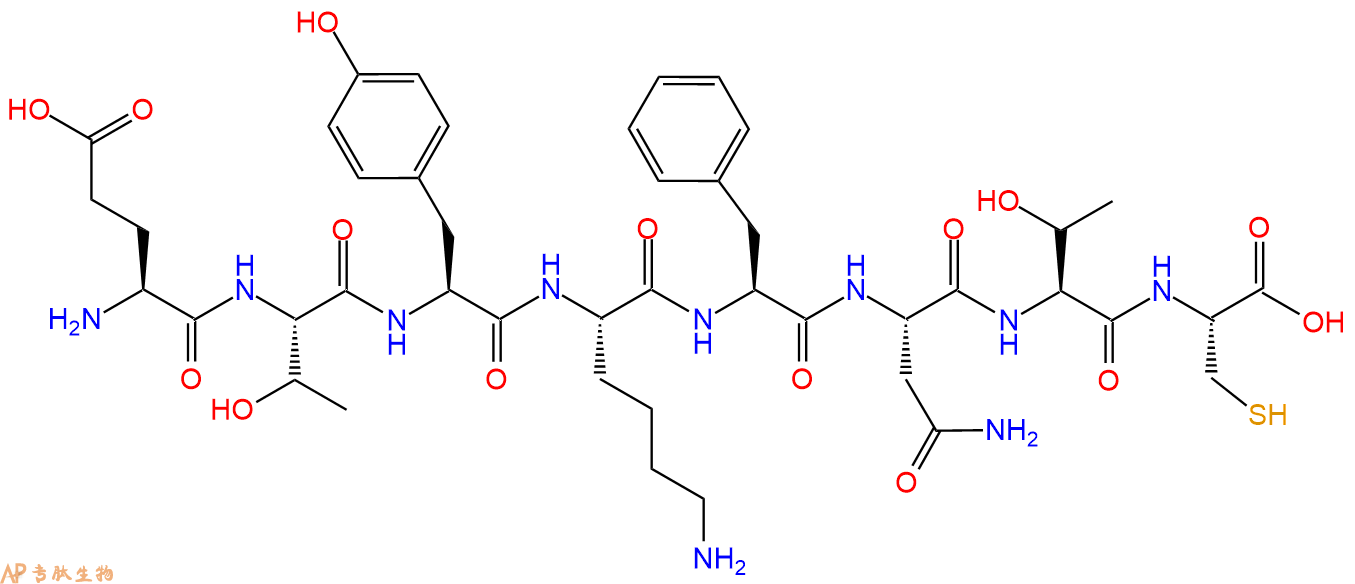 专肽生物产品H2N-Glu-Thr-Tyr-Lys-Phe-Asn-Thr-Cys-OH