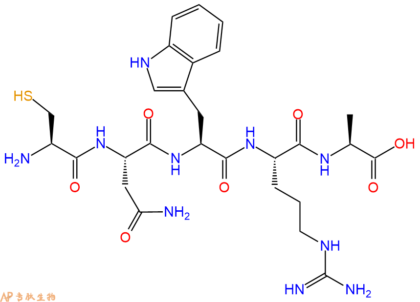 专肽生物产品H2N-Cys-Asn-Trp-Arg-Ala-OH