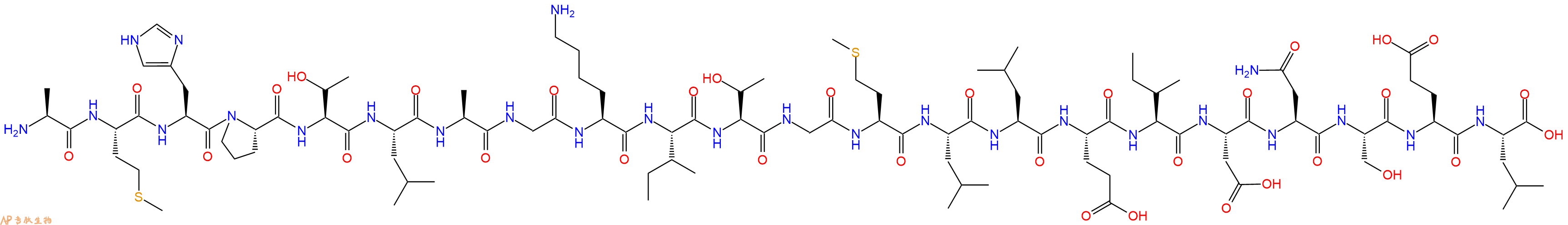 专肽生物产品H2N-Ala-Met-His-Pro-Thr-Leu-Ala-Gly-Lys-Ile-Thr-Gly-Met-Leu-Leu-Glu-Ile-Asp-Asn-Ser-Glu-Leu-OH