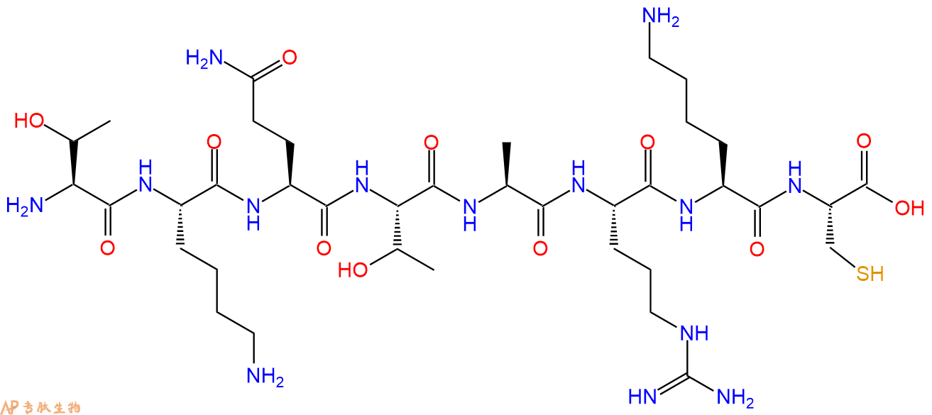 专肽生物产品H2N-Thr-Lys-Gln-Thr-Ala-Arg-Lys-Cys-OH