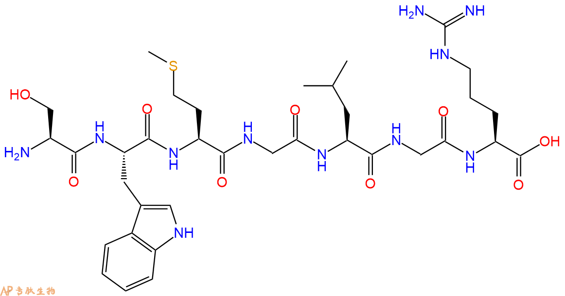 专肽生物产品H2N-Ser-Trp-Met-Gly-Leu-Gly-Arg-OH