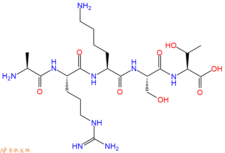 专肽生物产品H2N-Ala-Arg-Lys-Ser-Thr-OH