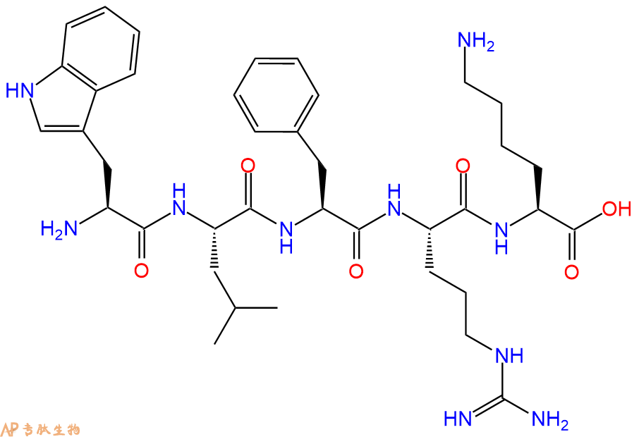 专肽生物产品H2N-Trp-Leu-Phe-Arg-Lys-OH