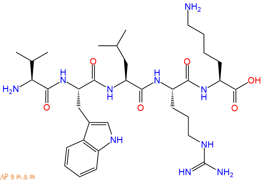 专肽生物产品H2N-Val-Trp-Leu-Arg-Lys-OH