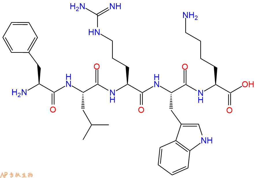 专肽生物产品H2N-Phe-Leu-Arg-Trp-Lys-OH