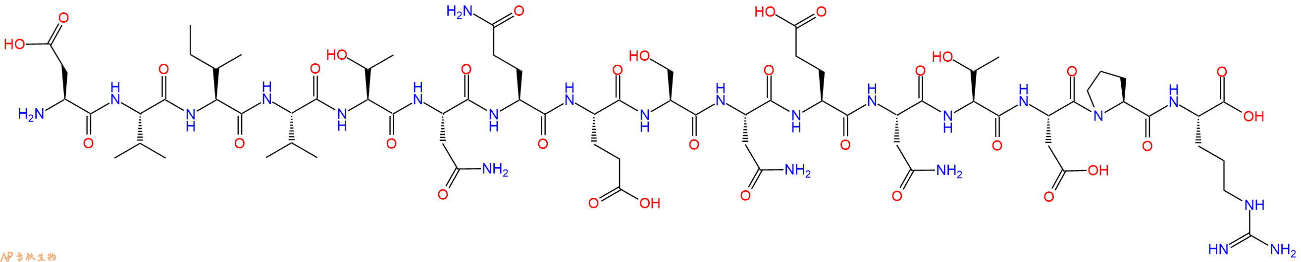 专肽生物产品H2N-Asp-Val-Ile-Val-Thr-Asn-Gln-Glu-Ser-Asn-Glu-Asn-Thr-Asp-Pro-Arg-OH