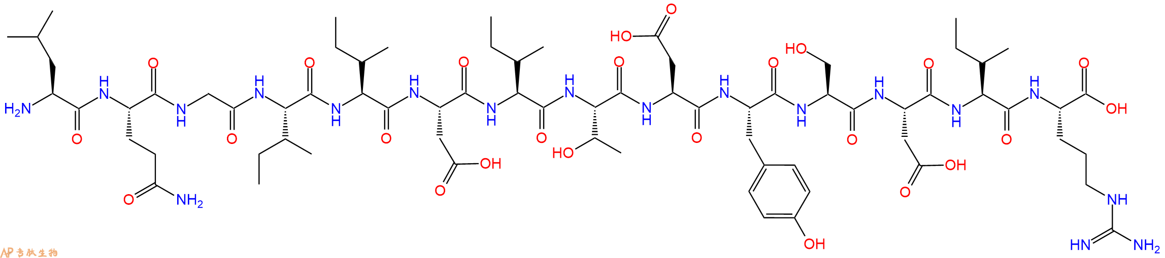 专肽生物产品H2N-Leu-Gln-Gly-Ile-Ile-Asp-Ile-Thr-Asp-Tyr-Ser-Asp-Ile-Arg-OH