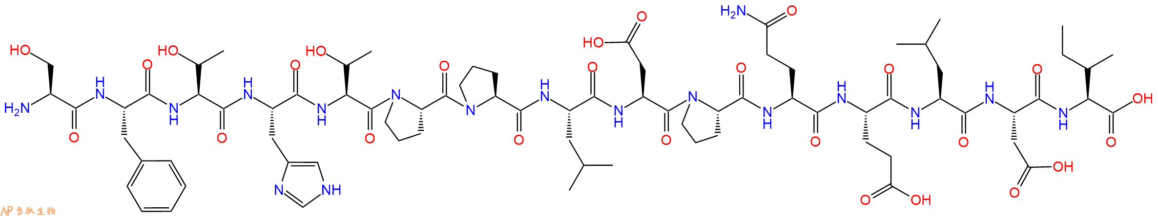专肽生物产品H2N-Ser-Phe-Thr-His-Thr-Pro-Pro-Leu-Asp-Pro-Gln-Glu-Leu-Asp-Ile-OH