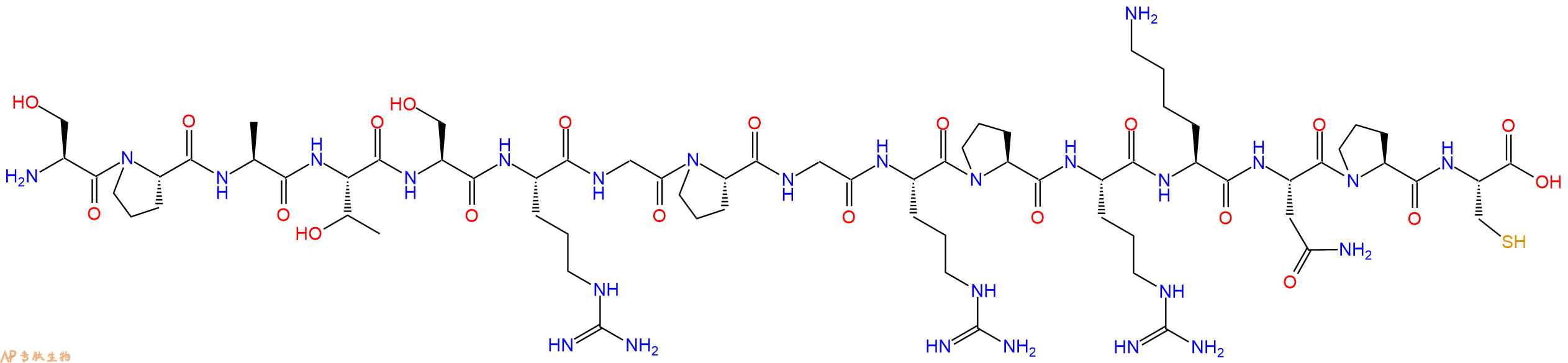 专肽生物产品H2N-Ser-Pro-Ala-Thr-Ser-Arg-Gly-Pro-Gly-Arg-Pro-Arg-Lys-Asn-Pro-Cys-OH
