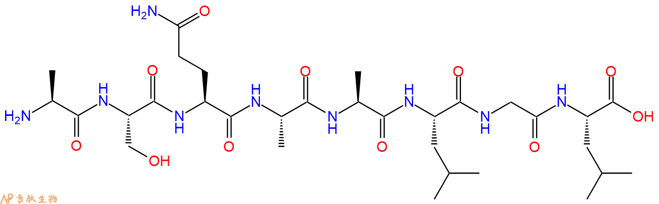 专肽生物产品H2N-Ala-Ser-Gln-Ala-Ala-Leu-Gly-Leu-OH