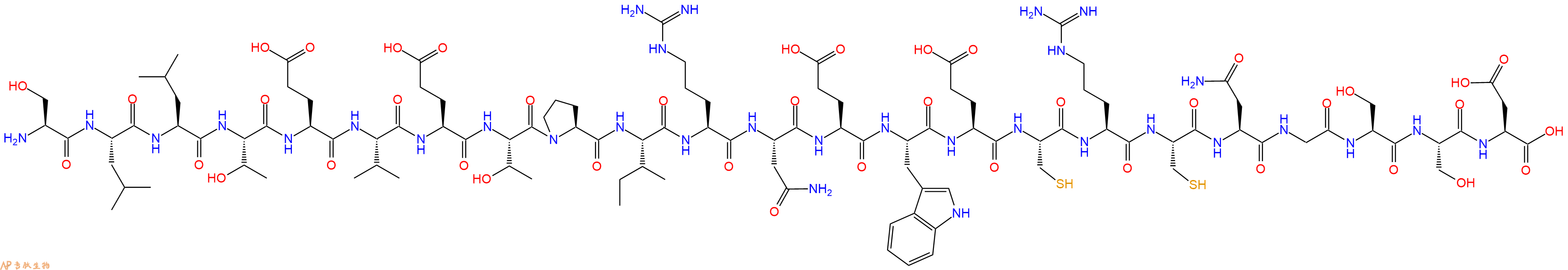 专肽生物产品H2N-Ser-Leu-Leu-Thr-Glu-Val-Glu-Thr-Pro-Ile-Arg-Asn-Glu-Trp-Glu-Cys-Arg-Cys-Asn-Gly-Ser-Ser-Asp-OH