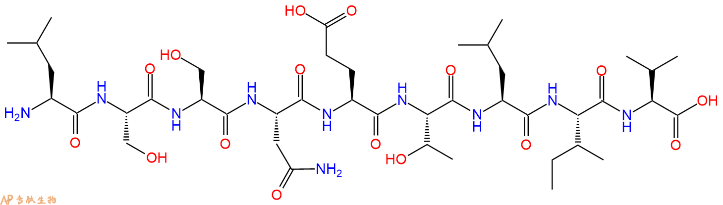 专肽生物产品H2N-Leu-Ser-Ser-Asn-Glu-Thr-Leu-Ile-Val-OH