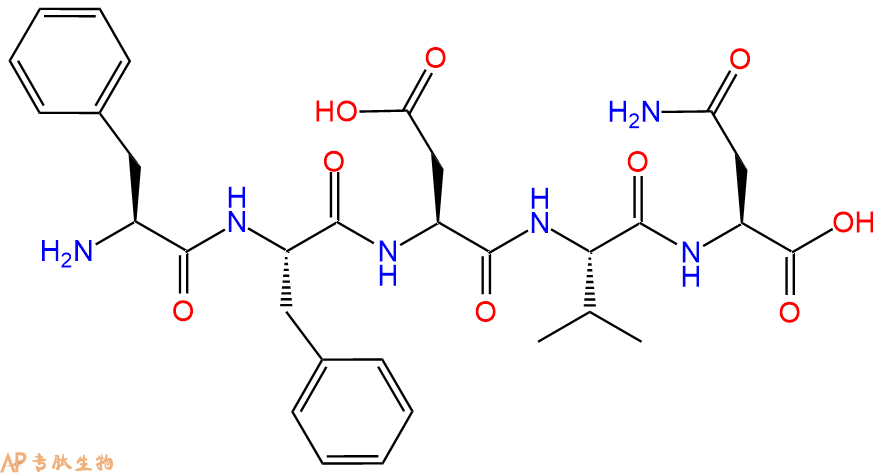 专肽生物产品H2N-Phe-Phe-Asp-Val-Asn-OH
