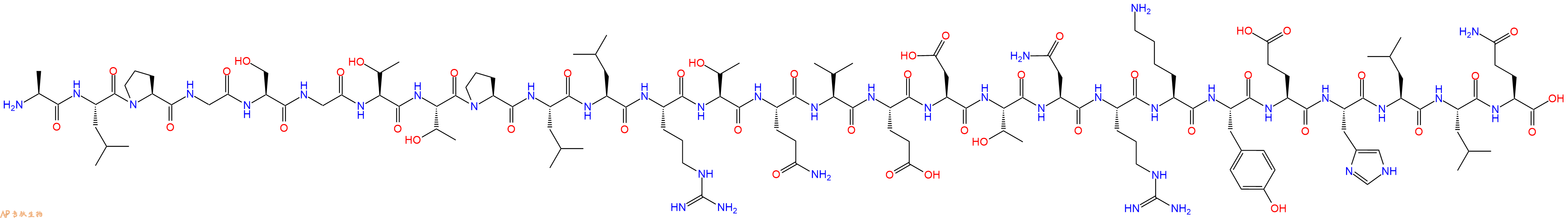 专肽生物产品H2N-Ala-Leu-Pro-Gly-Ser-Gly-Thr-Thr-Pro-Leu-Leu-Arg-Thr-Gln-Val-Glu-Asp-Thr-Asn-Arg-Lys-Tyr-Glu-His-Leu-Leu-Gln-OH