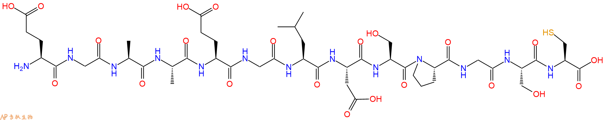 专肽生物产品H2N-Glu-Gly-Ala-Ala-Glu-Gly-Leu-Asp-Ser-Pro-Gly-Ser-Cys-OH