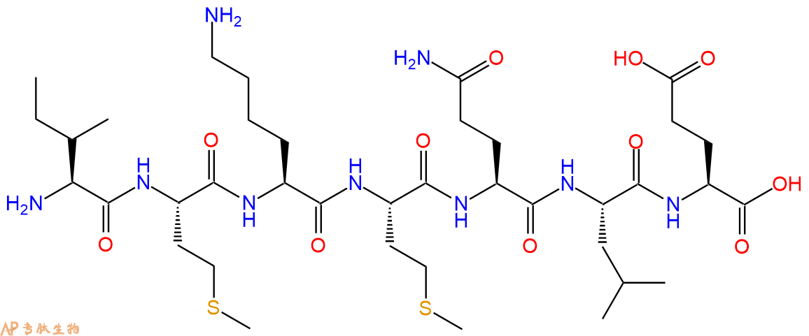 专肽生物产品H2N-Ile-Met-Lys-Met-Gln-Leu-Glu-OH