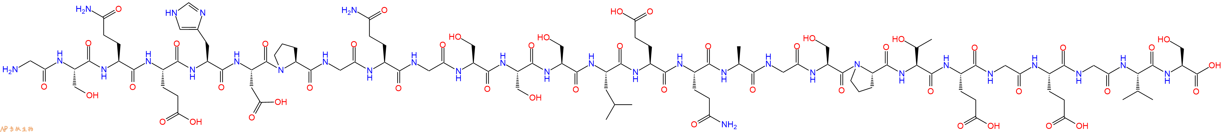 专肽生物产品H2N-Gly-Ser-Gln-Glu-His-Asp-Pro-Gly-Gln-Gly-Ser-Ser-Ser-Leu-Glu-Gln-Ala-Gly-Ser-Pro-Thr-Glu-Gly-Glu-Gly-Val-Ser-OH