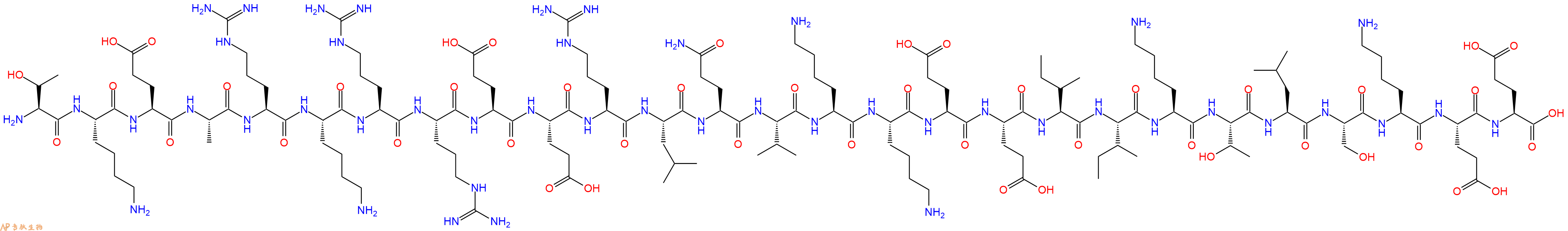 专肽生物产品H2N-Thr-Lys-Glu-Ala-Arg-Lys-Arg-Arg-Glu-Glu-Arg-Leu-Gln-Val-Lys-Lys-Glu-Glu-Ile-Ile-Lys-Thr-Leu-Ser-Lys-Glu-Glu-OH