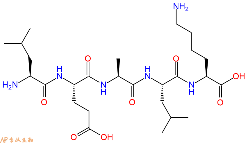 专肽生物产品H2N-Leu-Glu-Ala-Leu-Lys-OH