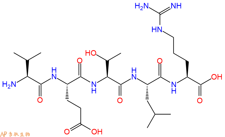 专肽生物产品H2N-Val-Glu-Thr-Leu-Arg-OH