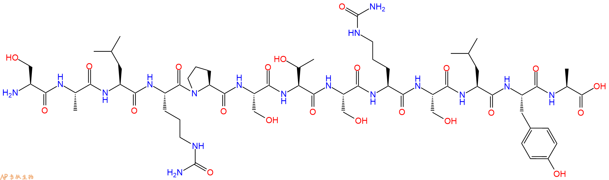 专肽生物产品H2N-Ser-Ala-Leu-Cit-Pro-Ser-Thr-Ser-Cit-Ser-Leu-Tyr-Ala-OH