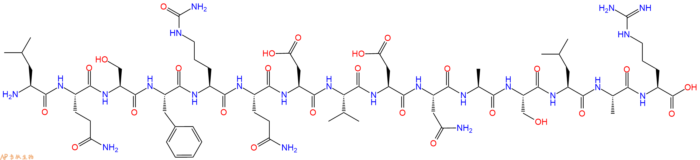 专肽生物产品H2N-Leu-Gln-Ser-Phe-Cit-Gln-Asp-Val-Asp-Asn-Ala-Ser-Leu-Ala-Arg-OH
