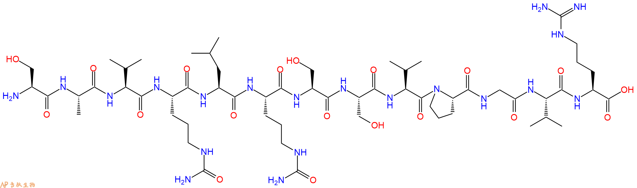 专肽生物产品H2N-Ser-Ala-Val-Cit-Leu-Cit-Ser-Ser-Val-Pro-Gly-Val-Arg-OH
