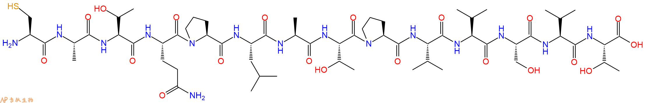 专肽生物产品H2N-Cys-Ala-Thr-Gln-Pro-Leu-Ala-Thr-Pro-Val-Val-Ser-Val-Thr-OH