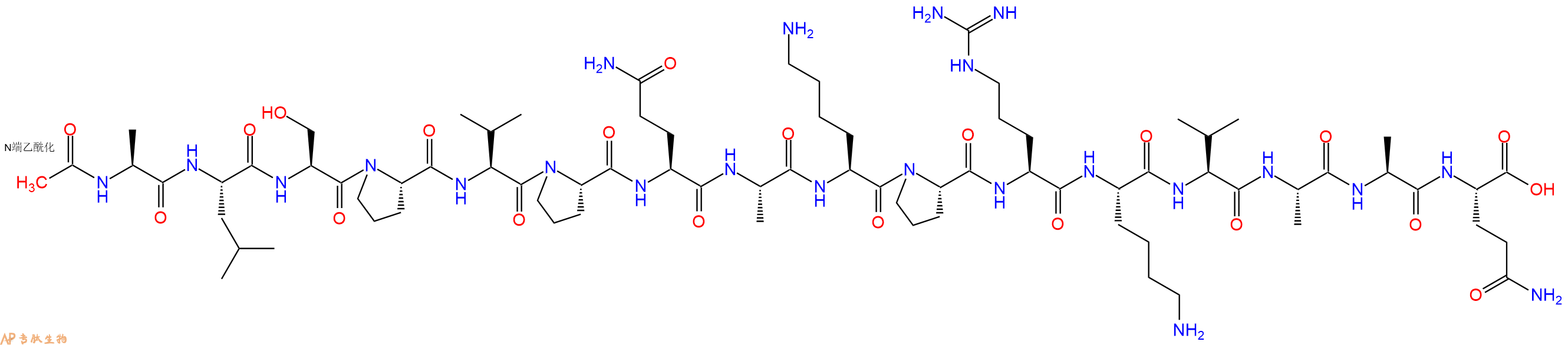 专肽生物产品Ac-Ala-Leu-Ser-Pro-Val-Pro-Gln-Ala-Lys-Pro-Arg-Lys-Val-Ala-Ala-Gln-OH