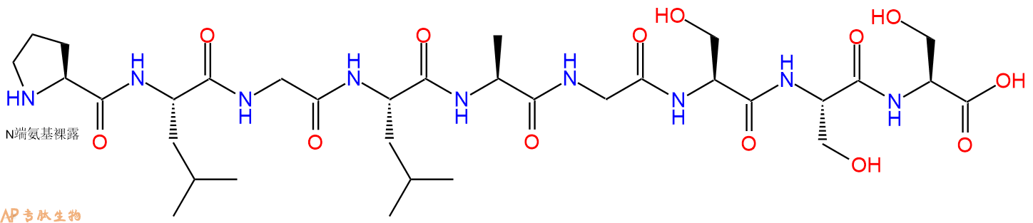 专肽生物产品H2N-Pro-Leu-Gly-Leu-Ala-Gly-Ser-Ser-Ser-OH