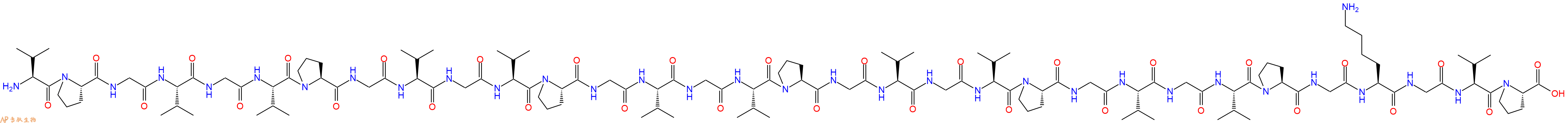 专肽生物产品H2N-Val-Pro-Gly-Val-Gly-Val-Pro-Gly-Val-Gly-Val-Pro-Gly-Val-Gly-Val-Pro-Gly-Val-Gly-Val-Pro-Gly-Val-Gly-Val-Pro-Gly-Lys-Gly-Val-Pro-OH