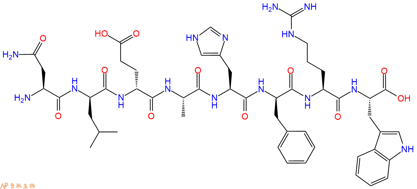 专肽生物产品H2N-Asn-DLeu-DGlu-Ala-His-DPhe-Arg-Trp-OH