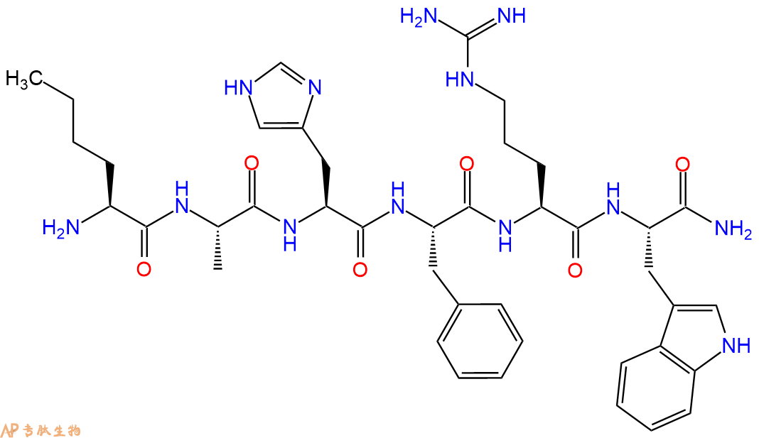 专肽生物产品H2N-Nle-Ala-His-Phe-Arg-Trp-CONH2