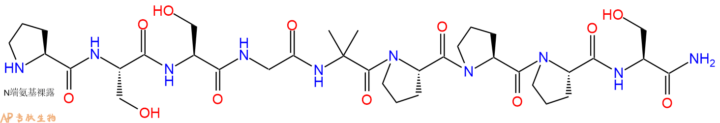 专肽生物产品H2N-Pro-Ser-Ser-Gly-Aib-Pro-Pro-Pro-Ser-CONH2