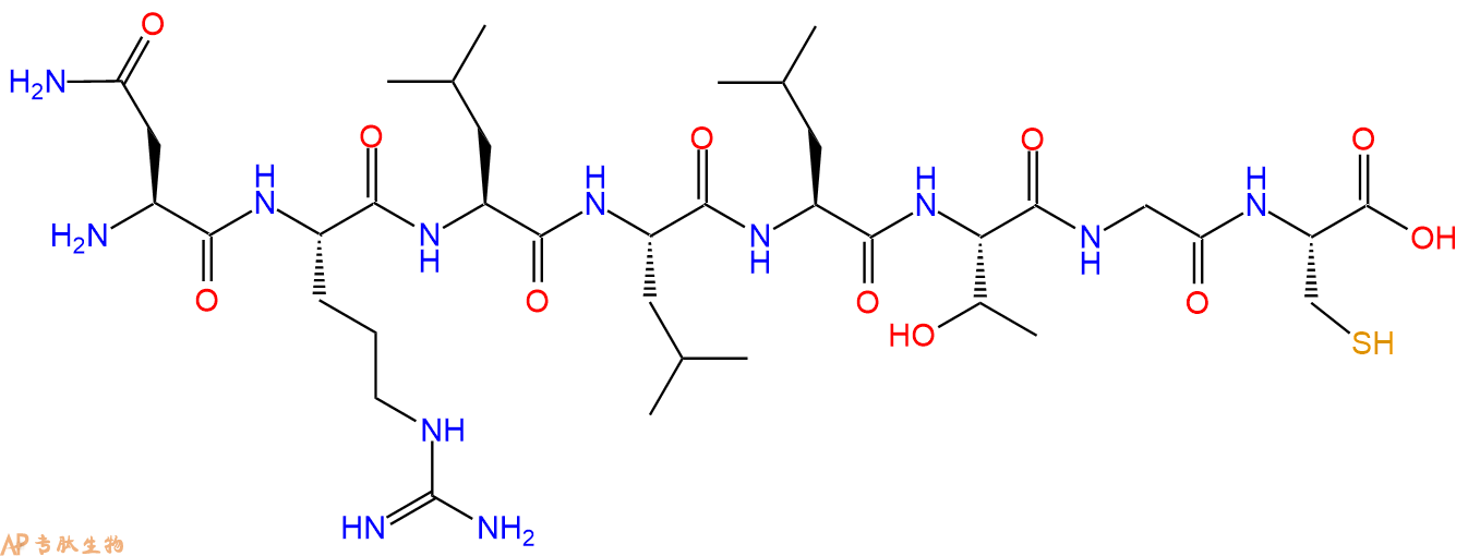 专肽生物产品H2N-Asn-Arg-Leu-Leu-Leu-Thr-Gly-Cys-OH
