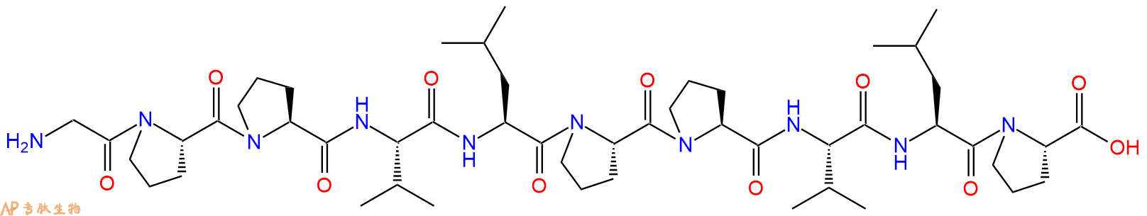专肽生物产品H2N-Gly-Pro-Pro-Val-Leu-Pro-Pro-Val-Leu-Pro-OH