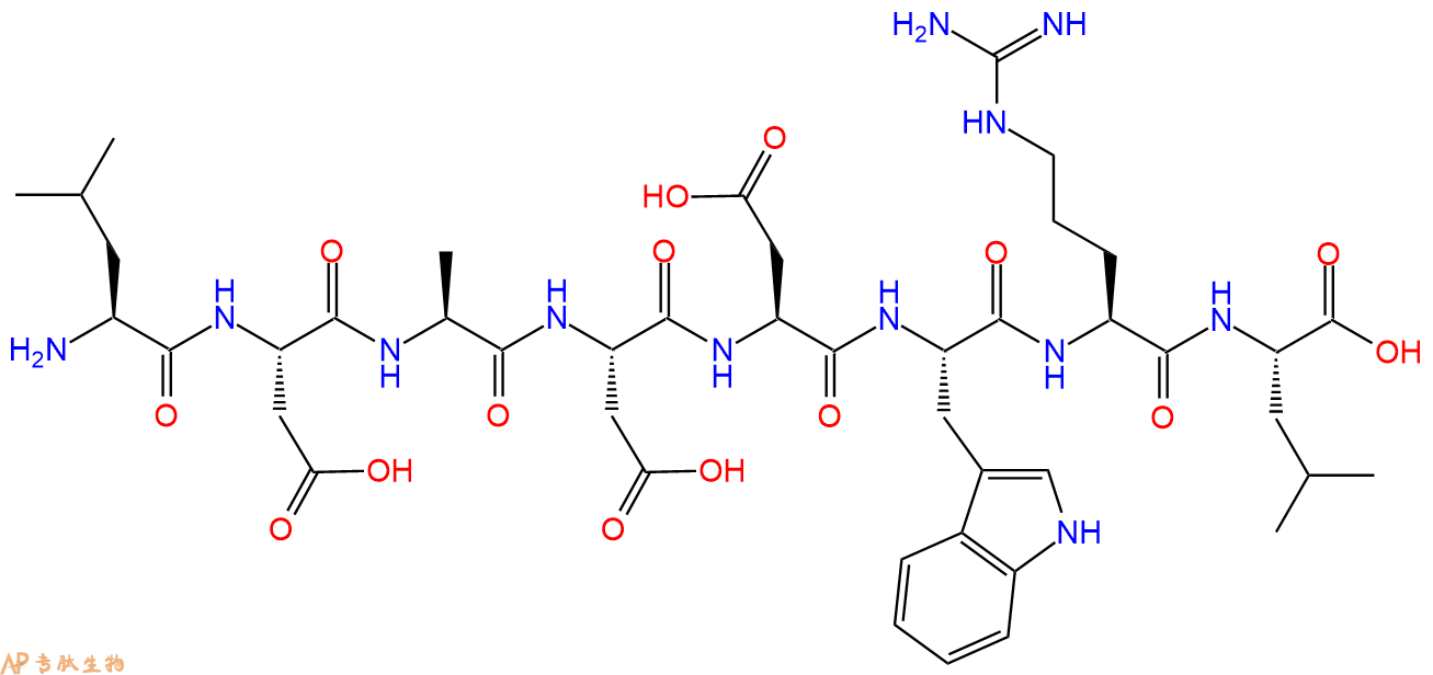 专肽生物产品H2N-Leu-Asp-Ala-Asp-Asp-Trp-Arg-Leu-OH